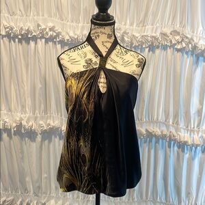 Elegant Black and Gold Women's Top